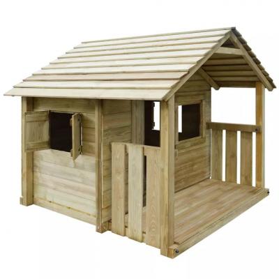 Emaga vidaxl domek dla dzieci z 3 oknami, 204x204x184 cm, drewniany