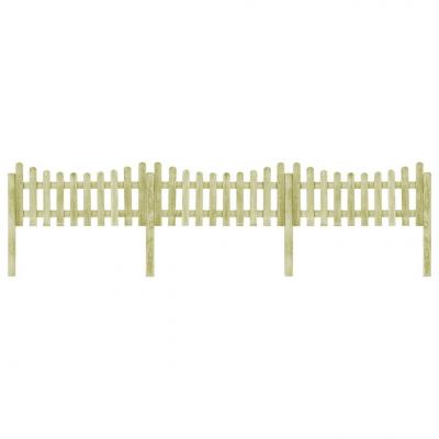 Emaga vidaxl ogrodzenie z 4 słupkami, impregnowana sosna, 510 x 80 cm