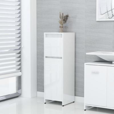 Emaga vidaxl szafka łazienkowa, wysoki połysk, biała, 30x30x95 cm, płyta
