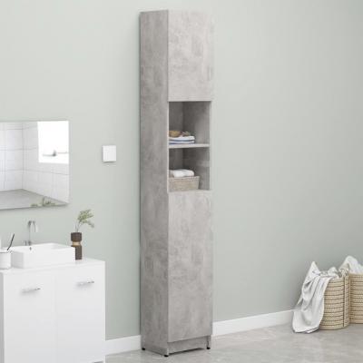 Emaga vidaxl szafka łazienkowa, szarość betonu 32x25,5x190 cm, płyta wiórowa