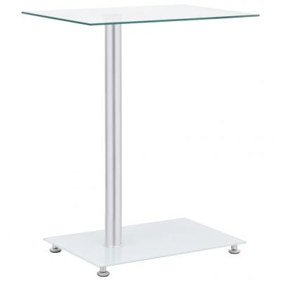 Emaga vidaxl stolik w kształcie u 45x30x58 cm, przezroczyste hartowane szkło