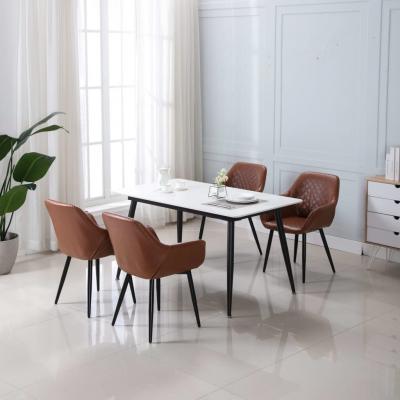 Emaga vidaxl krzesła stołowe, 4 szt., jasnobrązowe, sztuczna skóra