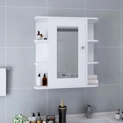 Emaga vidaxl szafka łazienkowa z lustrem, biała, 66x17x63 cm, mdf