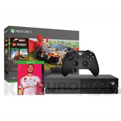 Xbox One X + Forza Horizon 4 + dodatek LEGO + FIFA 20