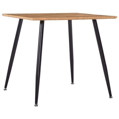 Emaga vidaxl stół do jadalni, kolor dębowy i czarny, 80,5x80,5x73 cm, mdf