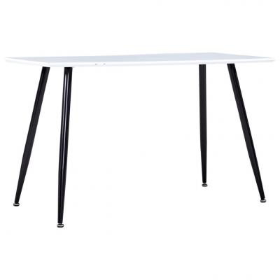 Emaga vidaxl stół do jadalni, biało-czarny, 120x60x74 cm, mdf
