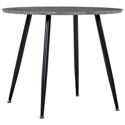 Emaga vidaxl stół do jadalni, kolor betonowy i czarny, 90 x 73,5 cm, mdf
