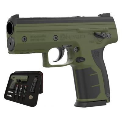 Pistolet na kule gumowe i pieprzowe byrna hd green-zielony kal.68 co2 8g zestaw (bk68300-grn)