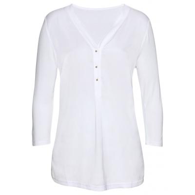 Bluzka shirtowa bonprix biały