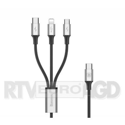 Baseus Kabel USB-C Rapid 3w1 Typ C / Lightning / Micro 3A 1,2M - czarny