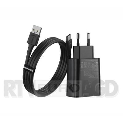Baseus Speed PPS, USB + USB-C, VOOC, 30W + kabel USB-C 1m 5A (czarny)