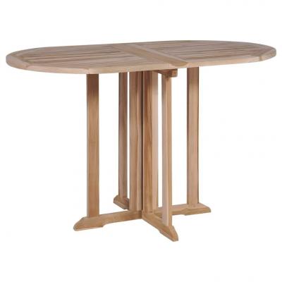 Emaga vidaxl składany stół ogrodowy, 120x70x75 cm, lite drewno tekowe