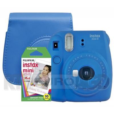 Fujifilm Instax mini 9 + etui + wkład Instax mini 10 (niebieski)