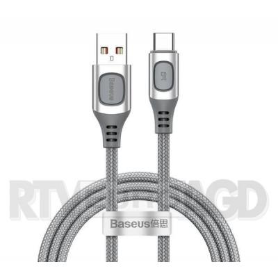 Baseus Kabel szybkiego ładowania USB-C Flash, QC 3.0, Huawei SCP, Samsung AFC, 5A, 1m (srebrny)
