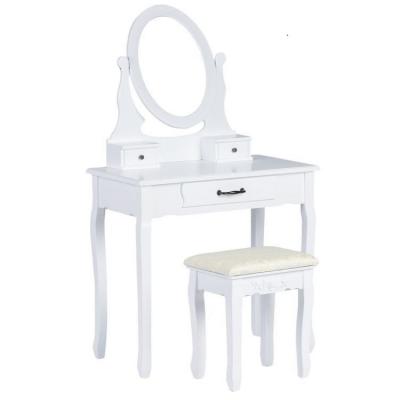 Toaletka kosmetyczna, biurko, ruchome lustro, stołek, modernhome, 139 cm