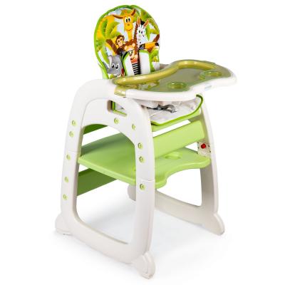 Fotelik do karmienia, stolik i krzesełko, 2w1, zielone