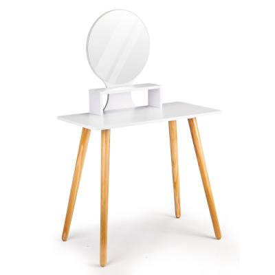 Toaletka kosmetyczna, biurko, lustro, biała, modernhome, 124 cm