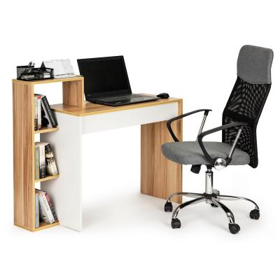 Biurko komputerowe, biurowe, stół i regał, 4 półki, 110 cm