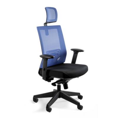 Fotel biurowy, ergonomiczny, Nez, niebieski