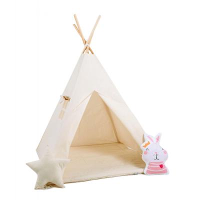 Namiot tipi dla dzieci, bawełna, okienko, królik, mleczna kraina