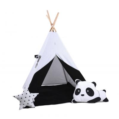 Namiot tipi dla dzieci, bawełna, panda, biała mewa