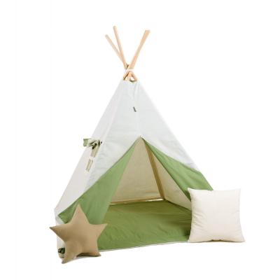 Namiot tipi dla dzieci, bawełna, poduszka, leśna polana