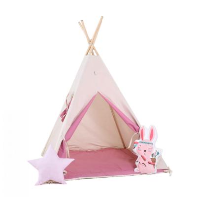 Namiot tipi dla dzieci, bawełna, okienko, królik, gumijagódka