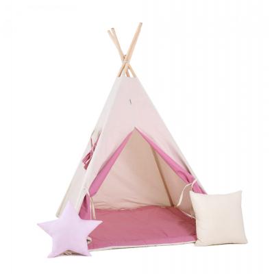 Namiot tipi dla dzieci, bawełna, okienko, poduszka, gumijagódka