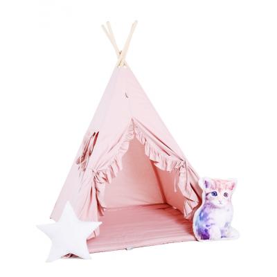 Namiot tipi dla dzieci, bawełna, okienko, kotek, cukierkowy raj