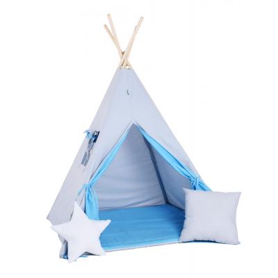 Namiot tipi dla dzieci, bawełna, okienko, poduszka, bajkowy sopelek