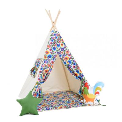 Namiot tipi dla dzieci, bawełna, okienko, kogut, folk& roll