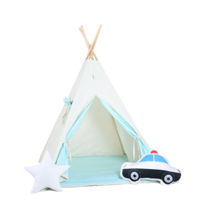 Namiot tipi dla dzieci, bawełna, okienko, radiowóz, puszysta chmurka