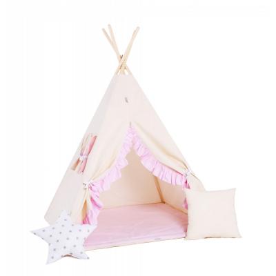 Namiot tipi dla dzieci, bawełna, okienko, poduszka, słodki raj