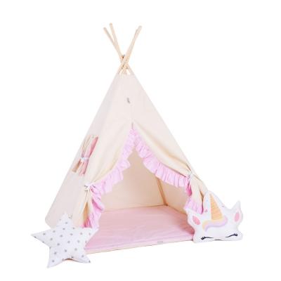 Namiot tipi dla dzieci, bawełna, okienko, jednorożec, słodki raj