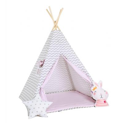 Namiot tipi dla dzieci, bawełna, okienko, królik, landrynkowa drzemka