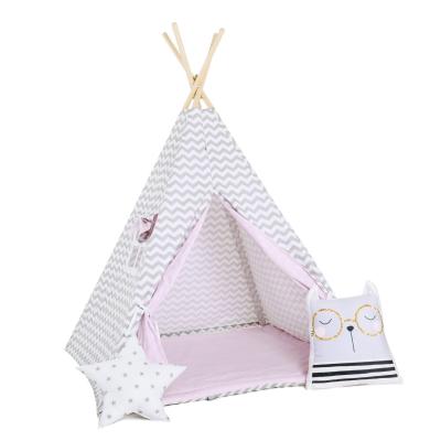 Namiot tipi dla dzieci, bawełna, okienko, kotek, landrynkowa drzemka