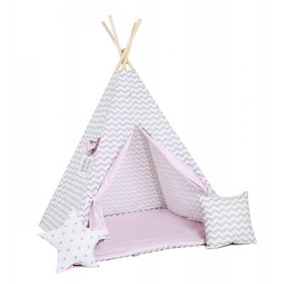 Namiot tipi dla dzieci, bawełna, okienko, poduszka, landrynkowa drzemka