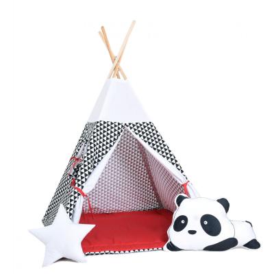 Namiot tipi dla dzieci, bawełna, okienko, panda, kultowa iskierka