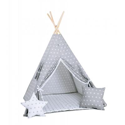 Namiot tipi dla dzieci, bawełna, okienko, poduszka, królicza łapka