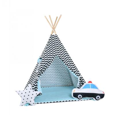 Namiot tipi dla dzieci, bawełna, okienko, radiowóz, kreatywne obłoczki