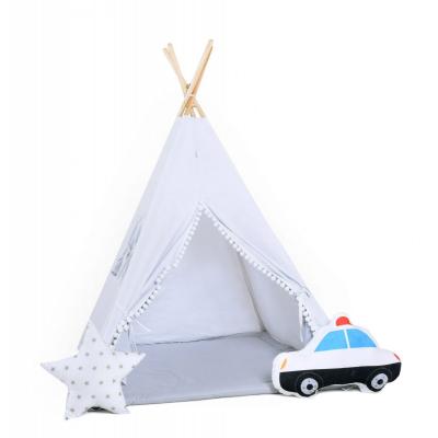 Namiot tipi dla dzieci, bawełna, okienko, radiowóz, biały aniołek