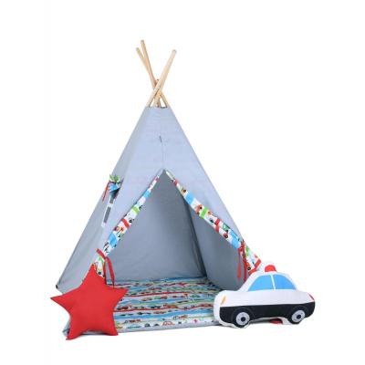 Namiot tipi dla dzieci, bawełna, okienko, radiowóz, autkowy rajd