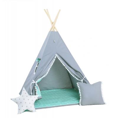 Namiot tipi dla dzieci, bawełna, okienko, poduszka, kraina lodu