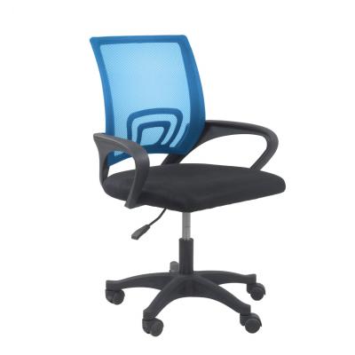 Fotel biurowy, obrotowy, krzesło, moris, niebieski