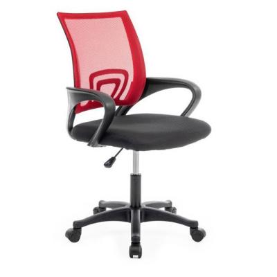 Fotel biurowy, obrotowy, krzesło, moris, czerwony