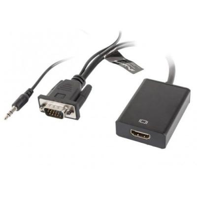 LANBERG Adapter VGA(M) + Audio -> HDMI(Ż)