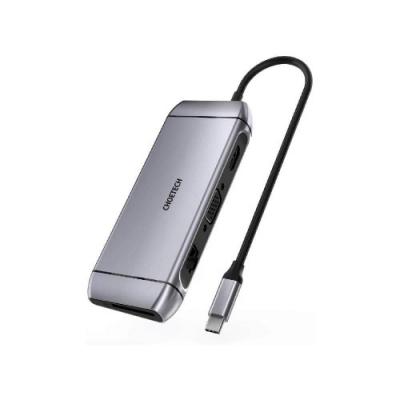 CHOETECH HUB-M15 Gray USB-C 9w1 4K 100W Power Delivery LAN 3xUSB 3.0 SD/TF