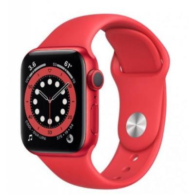 Apple Zegarek Series 6 GPS + Cellular, 40mm koperta z aluminium z edycji (PRODUCT)RED z paskiem sportowym z edycji (PRODUCT)RED - Regular