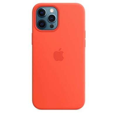 Apple Silikonowe etui z MagSafe do iPhonea 12 Pro Max - elektryczna pomarańcza