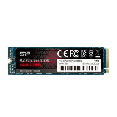 Silicon Power Dysk SSD A80 1TB M.2 PCIe 3400/3000 MB/s NVMe